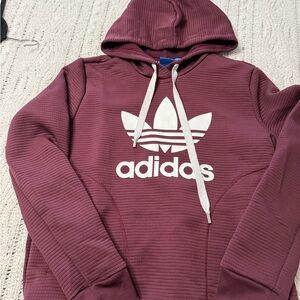 Adidas Women Maroon Hoodie Sweater